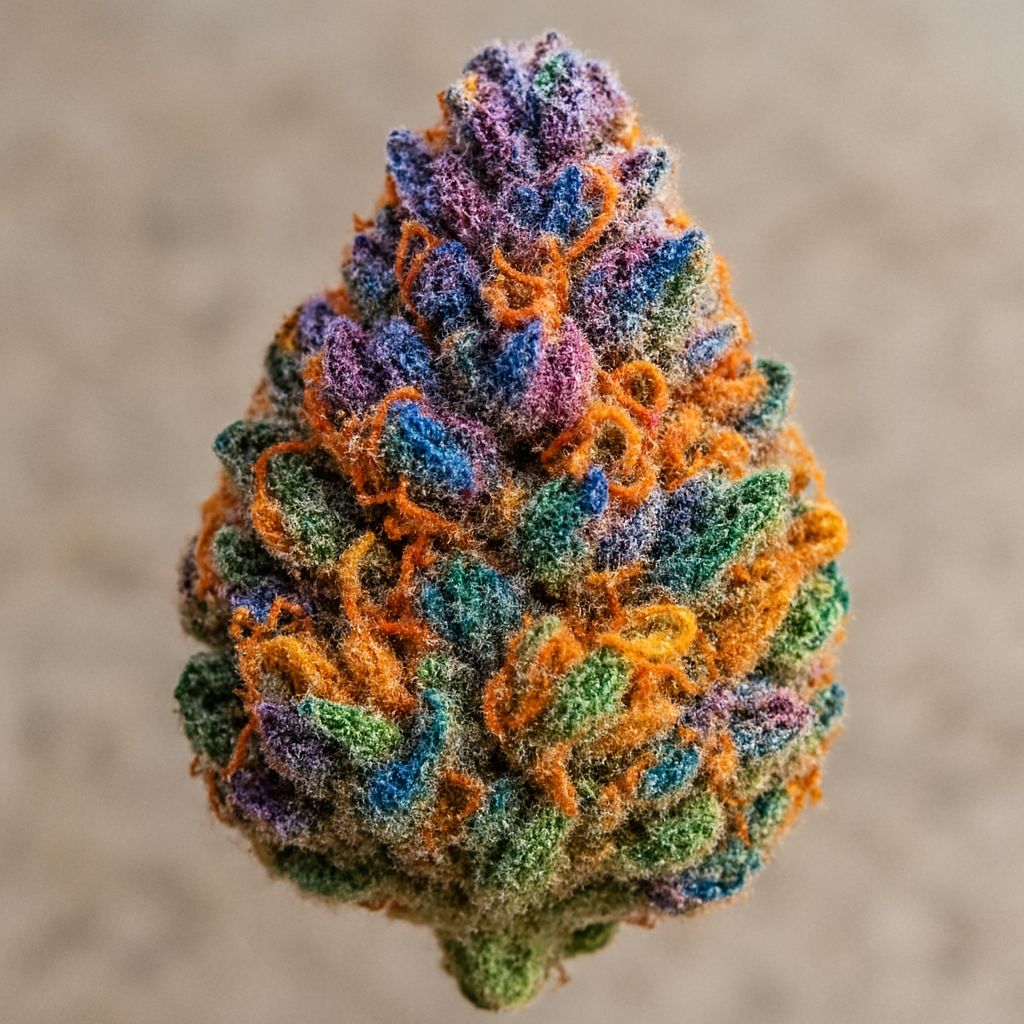 Colorful Gelato strain cannabis bud with vibrant colors
